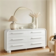 Modway Bellamy Curved 6-Drawer Dresser in White Matte