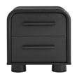 Modway Bellamy Curved 2-Drawer Nightstand in Black Oak
