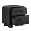 Modway Bellamy Curved 2-Drawer Nightstand in Black Oak