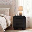 Modway Bellamy Curved 2-Drawer Nightstand in Black Oak