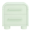 Modway Bellamy Curved 2-Drawer Nightstand in Sage