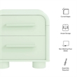 Modway Bellamy Curved 2-Drawer Nightstand in Sage