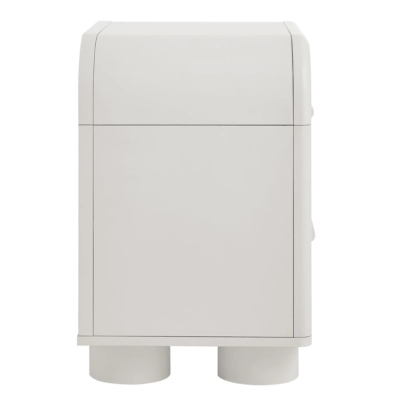 Modway Bellamy Curved 2-Drawer Nightstand in White Matte