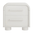Modway Bellamy Curved 2-Drawer Nightstand in White Matte