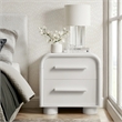 Modway Bellamy Curved 2-Drawer Nightstand in White Matte