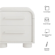 Modway Bellamy Curved 2-Drawer Nightstand in White Matte
