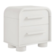 Modway Bellamy Curved 2-Drawer Nightstand in White Matte