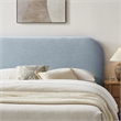 Keynote King Fabric Upholstered Storage Platform Bed in Sky
