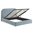 Keynote King Fabric Upholstered Storage Platform Bed in Sky