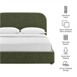 Keynote Queen Fabric Upholstered Storage Platform Bed in Foliage