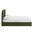 Keynote Queen Fabric Upholstered Storage Platform Bed in Foliage