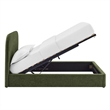 Keynote Queen Fabric Upholstered Storage Platform Bed in Foliage