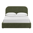 Keynote Queen Fabric Upholstered Storage Platform Bed in Foliage
