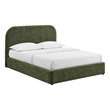 Keynote Queen Fabric Upholstered Storage Platform Bed in Foliage