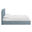 Keynote Queen Fabric Upholstered Storage Platform Bed in Sky