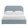 Keynote Queen Fabric Upholstered Storage Platform Bed in Sky