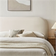 Keynote Queen Performance Velvet Storage Platform Bed in Alabaster