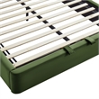 Keynote Queen Performance Velvet Storage Platform Bed in Moss Green