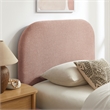 Keynote Twin Fabric Upholstered Storage Platform Bed in Blush