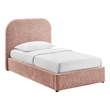 Keynote Twin Fabric Upholstered Storage Platform Bed in Blush