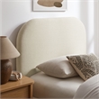 Keynote Twin Fabric Upholstered Storage Platform Bed in Ecru