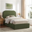 Keynote Twin Fabric Upholstered Storage Platform Bed in Foliage