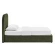 Keynote Twin Fabric Upholstered Storage Platform Bed in Foliage