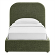 Keynote Twin Fabric Upholstered Storage Platform Bed in Foliage