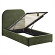 Keynote Twin Fabric Upholstered Storage Platform Bed in Foliage