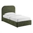 Keynote Twin Fabric Upholstered Storage Platform Bed in Foliage