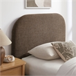 Keynote Twin Fabric Upholstered Storage Platform Bed in Mocha
