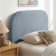 Keynote Twin Fabric Upholstered Storage Platform Bed in Sky