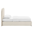 Keynote Twin Performance Velvet Storage Platform Bed in Alabaster