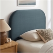Keynote Twin Performance Velvet Storage Platform Bed in Cadet Blue