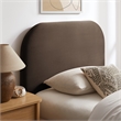 Keynote Twin Performance Velvet Storage Platform Bed in Chocolate Brown