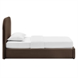 Keynote Twin Performance Velvet Storage Platform Bed in Chocolate Brown
