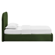 Keynote Twin Performance Velvet Storage Platform Bed in Moss Green
