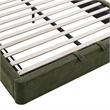 Resort King Arched Upholstered Fabric Storage Platform Bed in Foliage