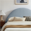 Resort King Arched Upholstered Fabric Storage Platform Bed in Sky