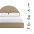 Resort Queen Arched Performance Velvet Storage Platform Bed
