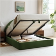Resort Queen Arched Performance Velvet Storage Platform Bed