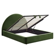 Resort Queen Arched Performance Velvet Storage Platform Bed