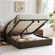 Resort Queen Arched Performance Velvet Storage Platform Bed