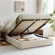 Resort Queen Arched Performance Velvet Storage Platform Bed