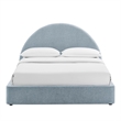 Resort Full Arched Upholstered Fabric Storage Platform Bed in Sky