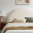 Resort King Arched Performance Velvet Storage Platform Bed in Alabaster
