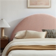 Resort King Arched Upholstered Fabric Storage Platform Bed in Blush