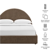 Resort Queen Arched Upholstered Fabric Storage Platform Bed