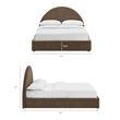 Resort Queen Arched Upholstered Fabric Storage Platform Bed