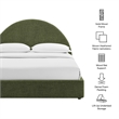 Resort Queen Arched Upholstered Fabric Storage Platform Bed